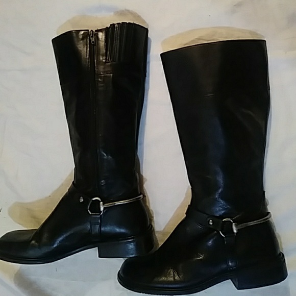 Matisse black leather riding boots-sz 8 1/2M - Picture 2 of 5